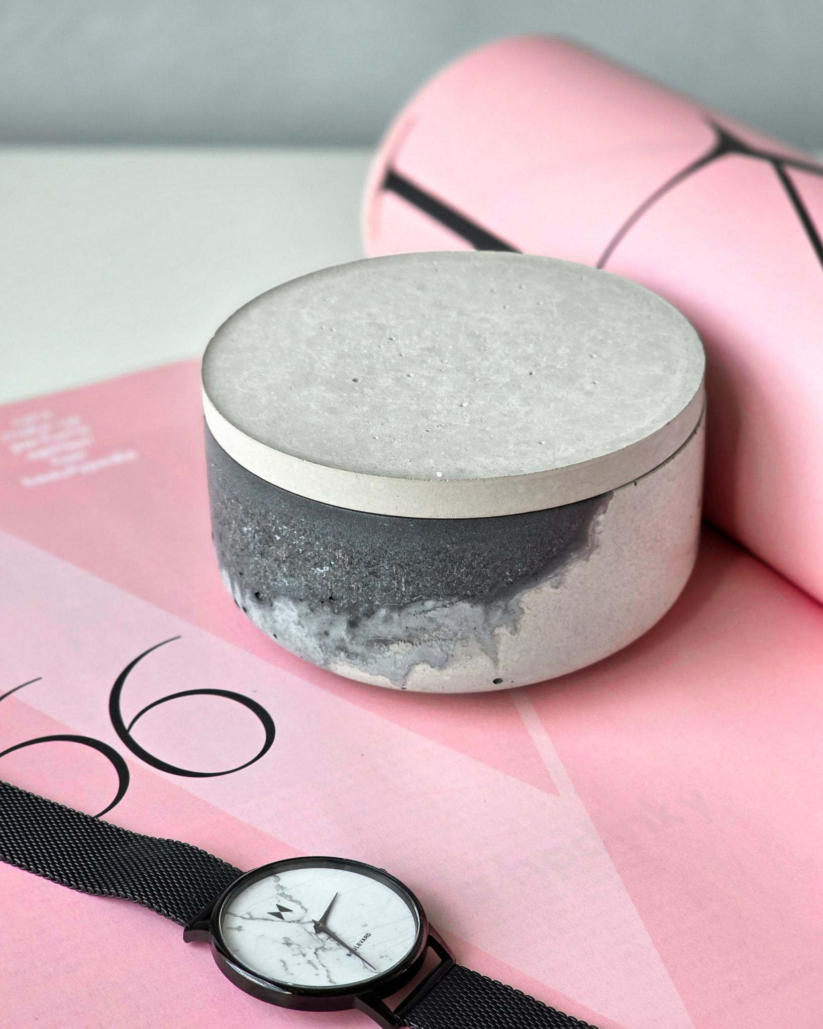 Betonová dózička Tajňačka - duo color