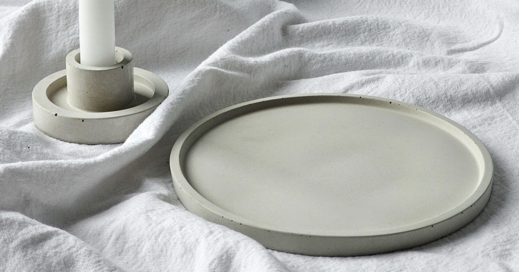 Betonový set Sofinos (tácek a svícen) - Image 7
