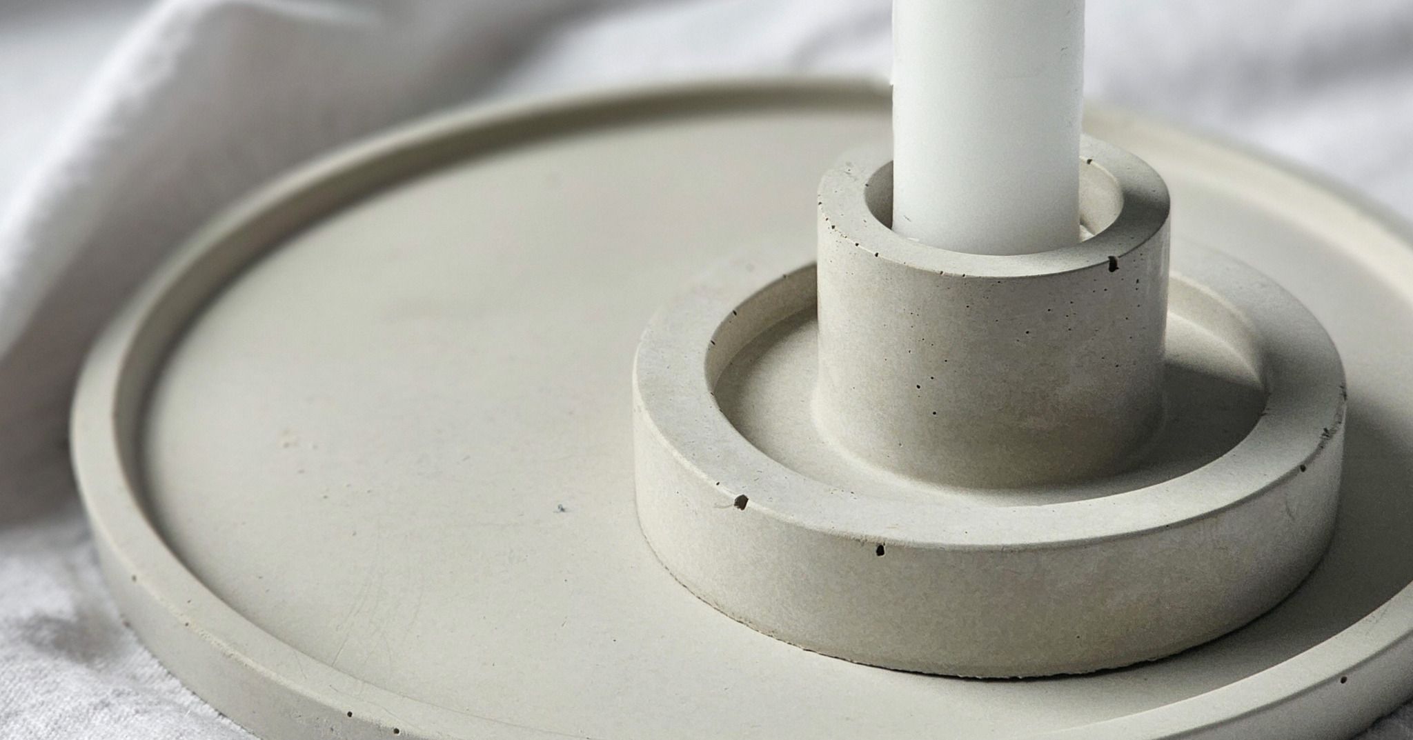 Betonový set Sofinos (tácek a svícen) - Image 2